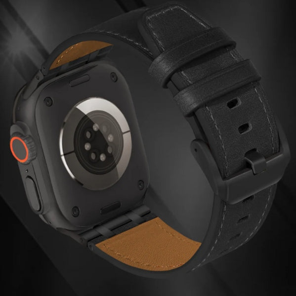 Apple Watch Black Leather Band
