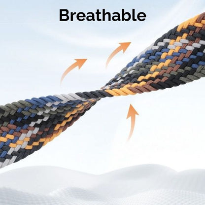 Apple Watch woven elastic strap with titanium buckle